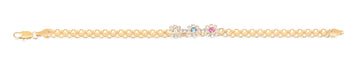 18K Gold Layered Oro Laminado Bracelet 71.0095/17-7.5